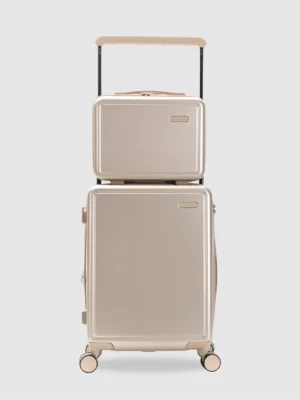 Set valija & case champagne